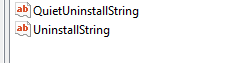 Two Uninstall Registries