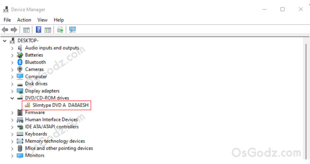 Slimtype DVD A DA8AESH (DVD Drive) not working issue